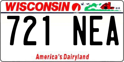 WI license plate 721NEA