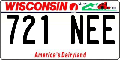 WI license plate 721NEE