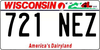WI license plate 721NEZ