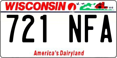WI license plate 721NFA