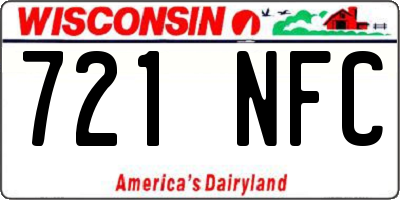WI license plate 721NFC