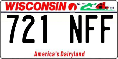 WI license plate 721NFF