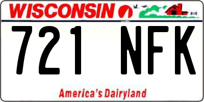 WI license plate 721NFK