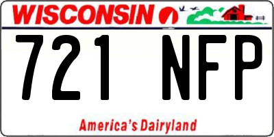 WI license plate 721NFP
