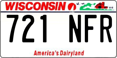 WI license plate 721NFR