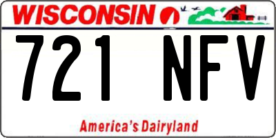 WI license plate 721NFV