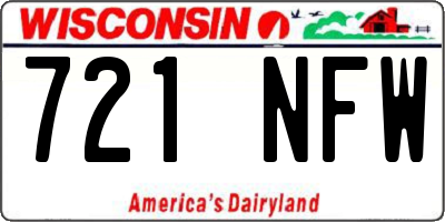 WI license plate 721NFW