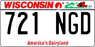 WI license plate 721NGD