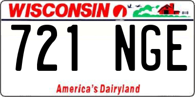 WI license plate 721NGE
