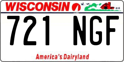 WI license plate 721NGF