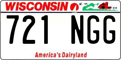 WI license plate 721NGG