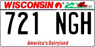 WI license plate 721NGH
