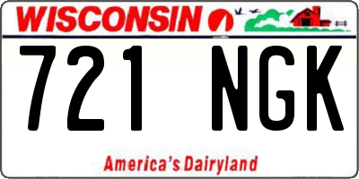 WI license plate 721NGK