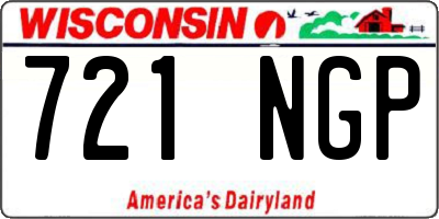 WI license plate 721NGP