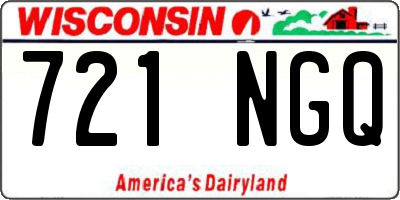 WI license plate 721NGQ