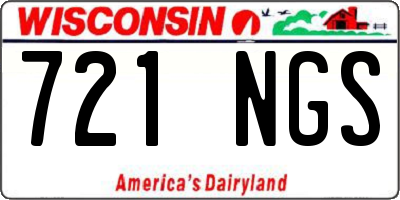 WI license plate 721NGS