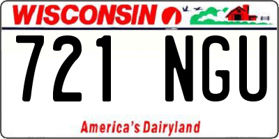 WI license plate 721NGU
