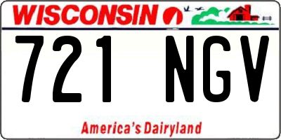 WI license plate 721NGV