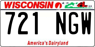 WI license plate 721NGW