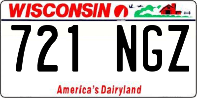 WI license plate 721NGZ