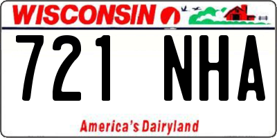 WI license plate 721NHA