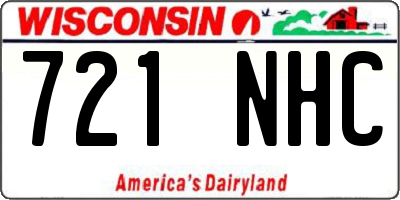 WI license plate 721NHC