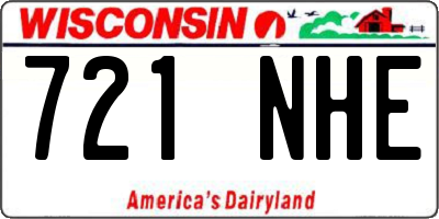 WI license plate 721NHE