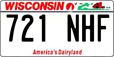 WI license plate 721NHF