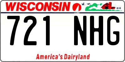 WI license plate 721NHG