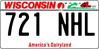 WI license plate 721NHL