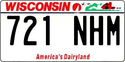 WI license plate 721NHM