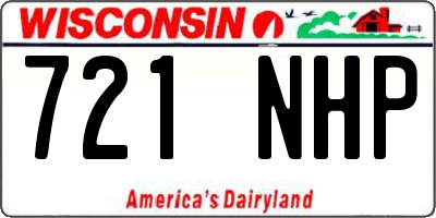 WI license plate 721NHP