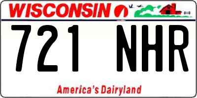 WI license plate 721NHR