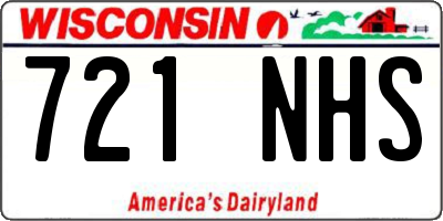 WI license plate 721NHS