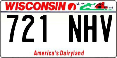 WI license plate 721NHV