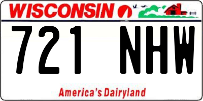 WI license plate 721NHW