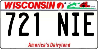 WI license plate 721NIE