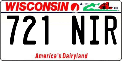 WI license plate 721NIR
