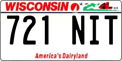 WI license plate 721NIT