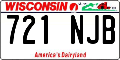WI license plate 721NJB