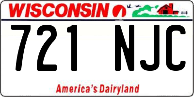 WI license plate 721NJC