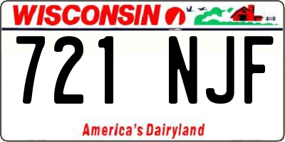 WI license plate 721NJF