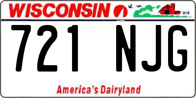 WI license plate 721NJG