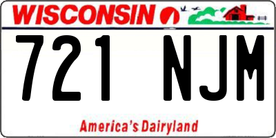 WI license plate 721NJM