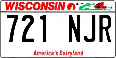 WI license plate 721NJR