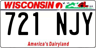 WI license plate 721NJY