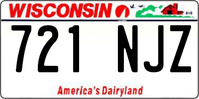 WI license plate 721NJZ