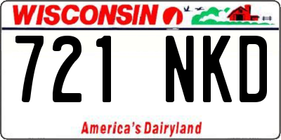 WI license plate 721NKD