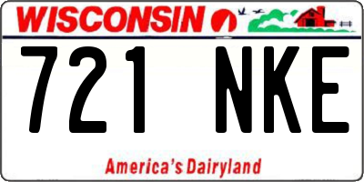 WI license plate 721NKE