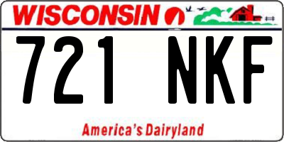 WI license plate 721NKF